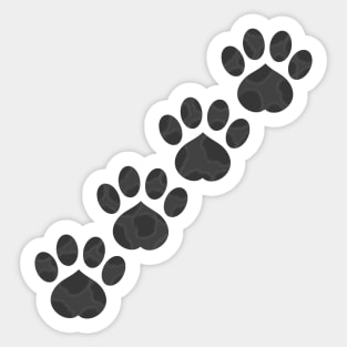 Black Paw Prints (Version 1) Sticker